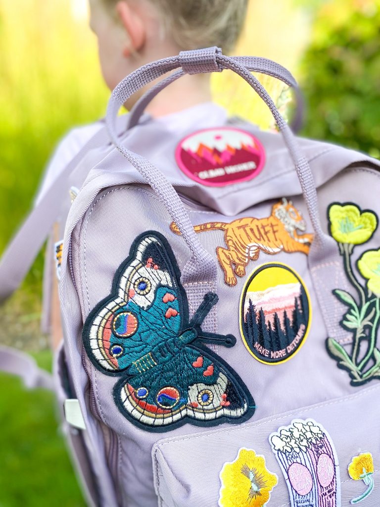 patches on backpack