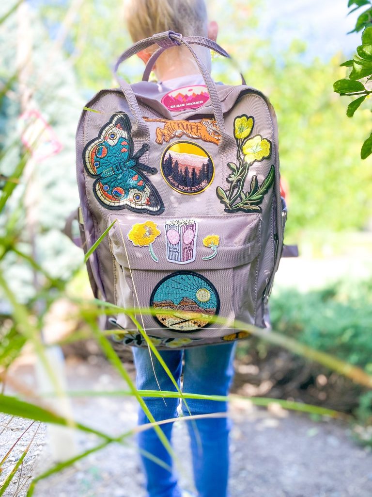 patches on backpack