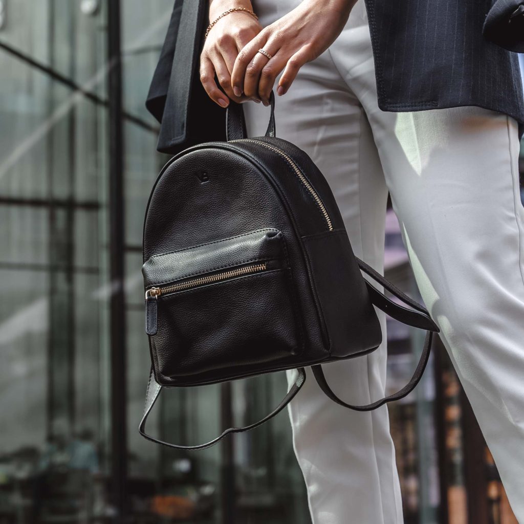 Black backpack women