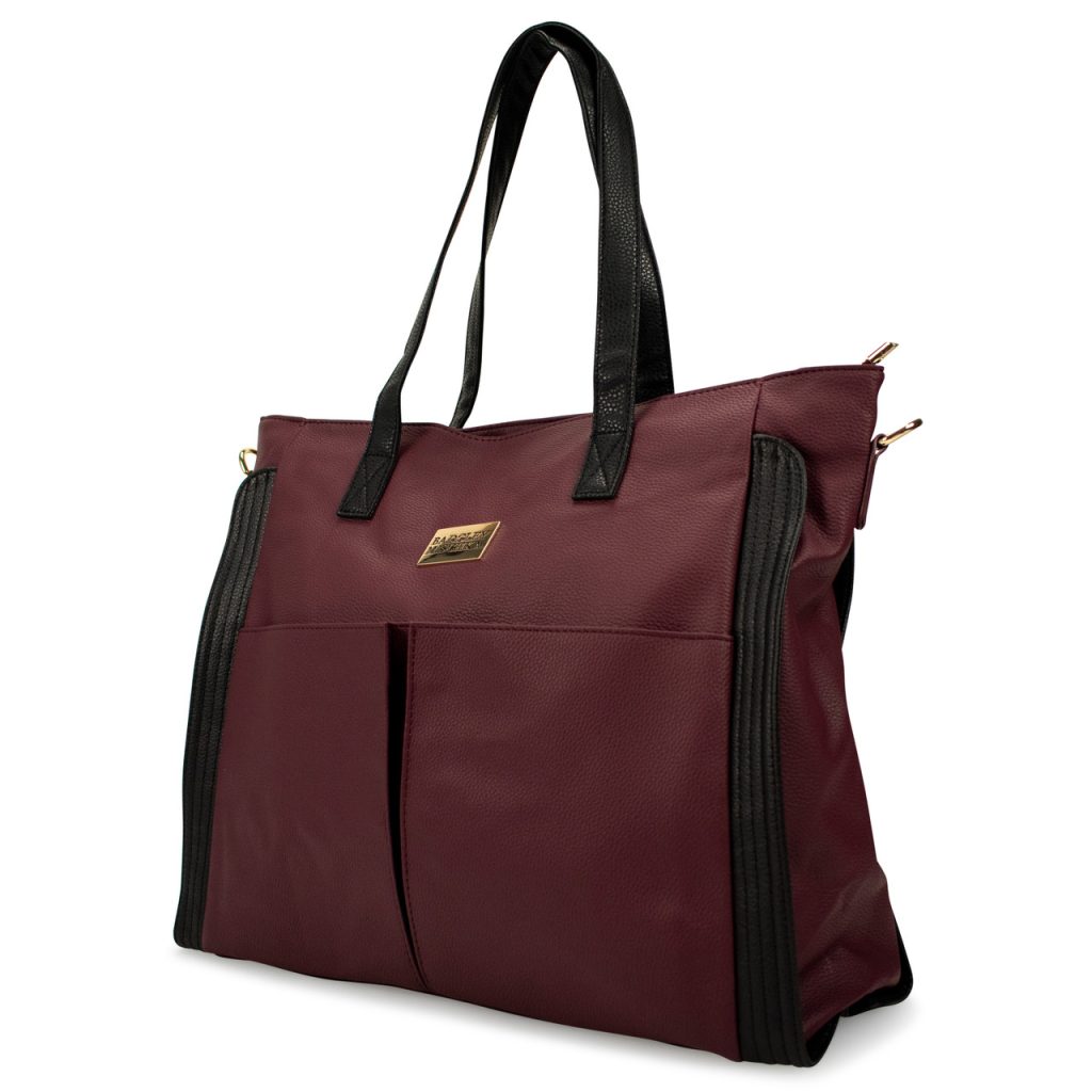 Leather travel tote