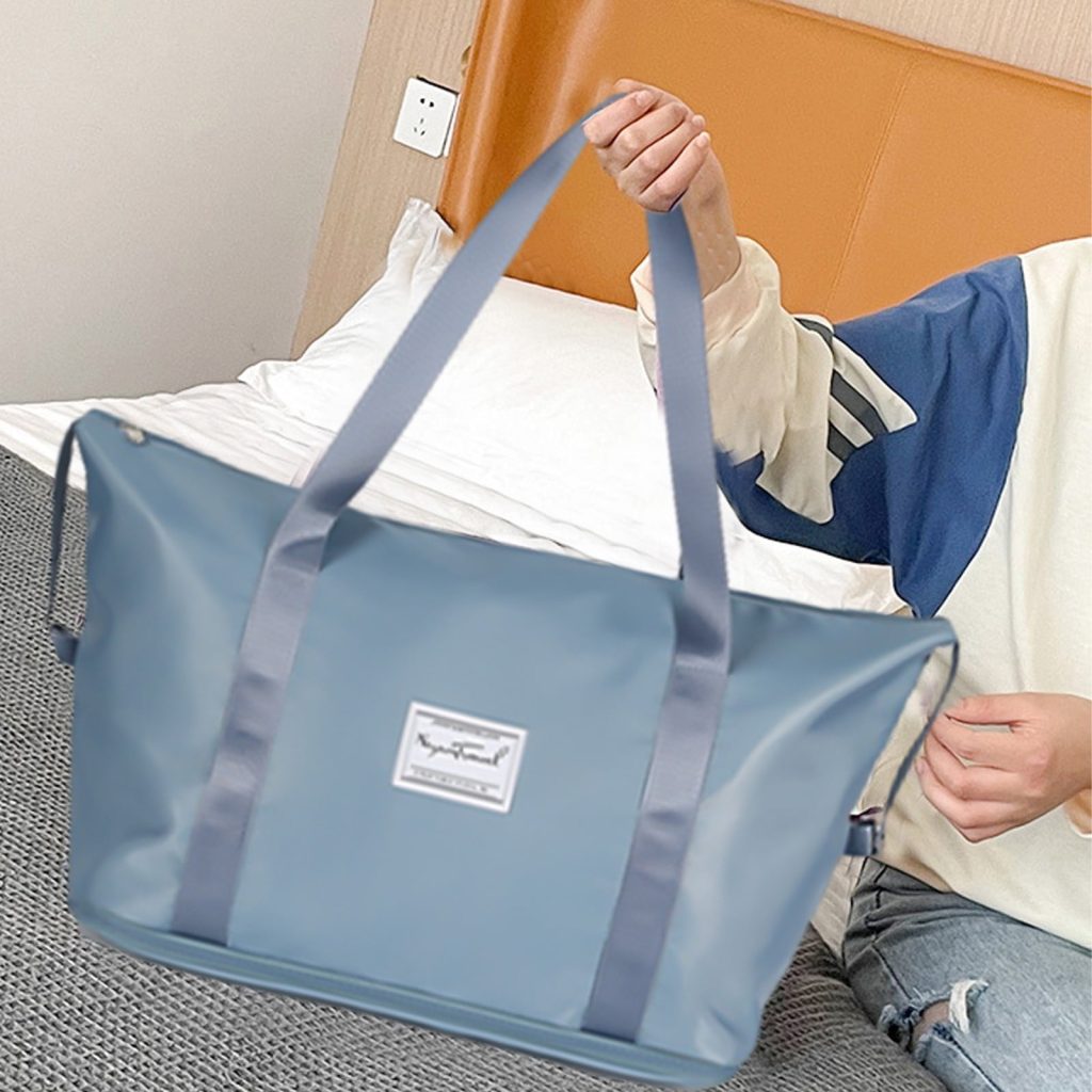 Travel tote bags with trolley sleeve