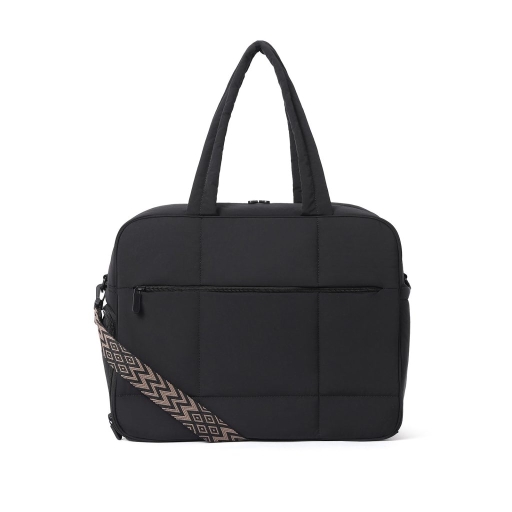 Black travel tote